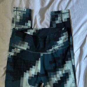 Adidas size large active wear blue pants womens leggings athletic